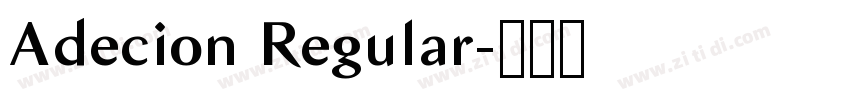 Adecion Regular字体转换